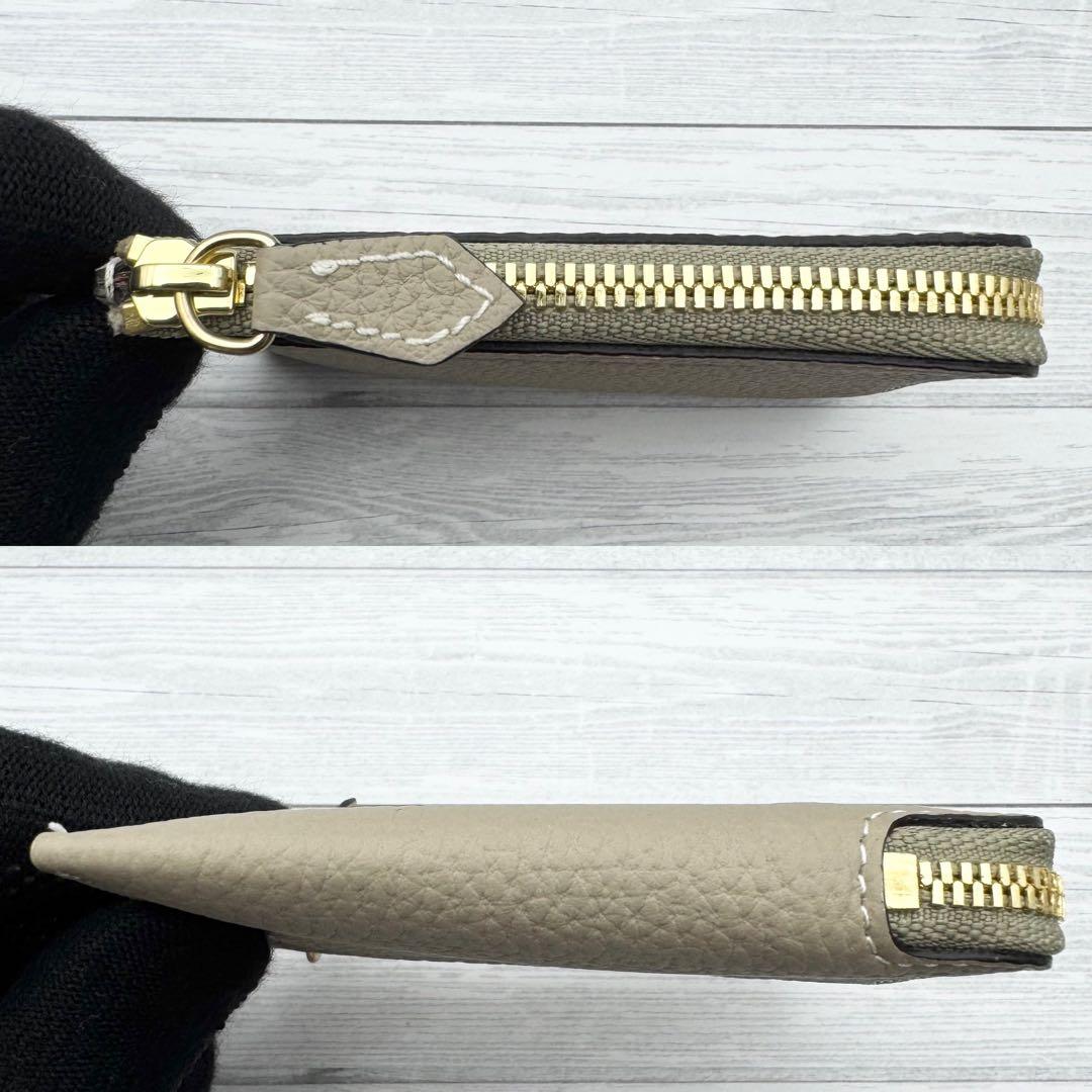 【未使用】ボナベンチュラ ケース　グレージュ　ピンク　バイカラー　レザー