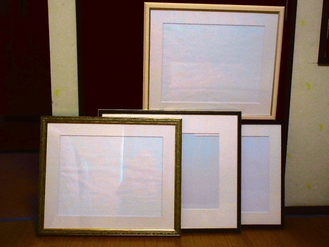 水彩画 漁師と漁船 2012年作 原画 額装済み