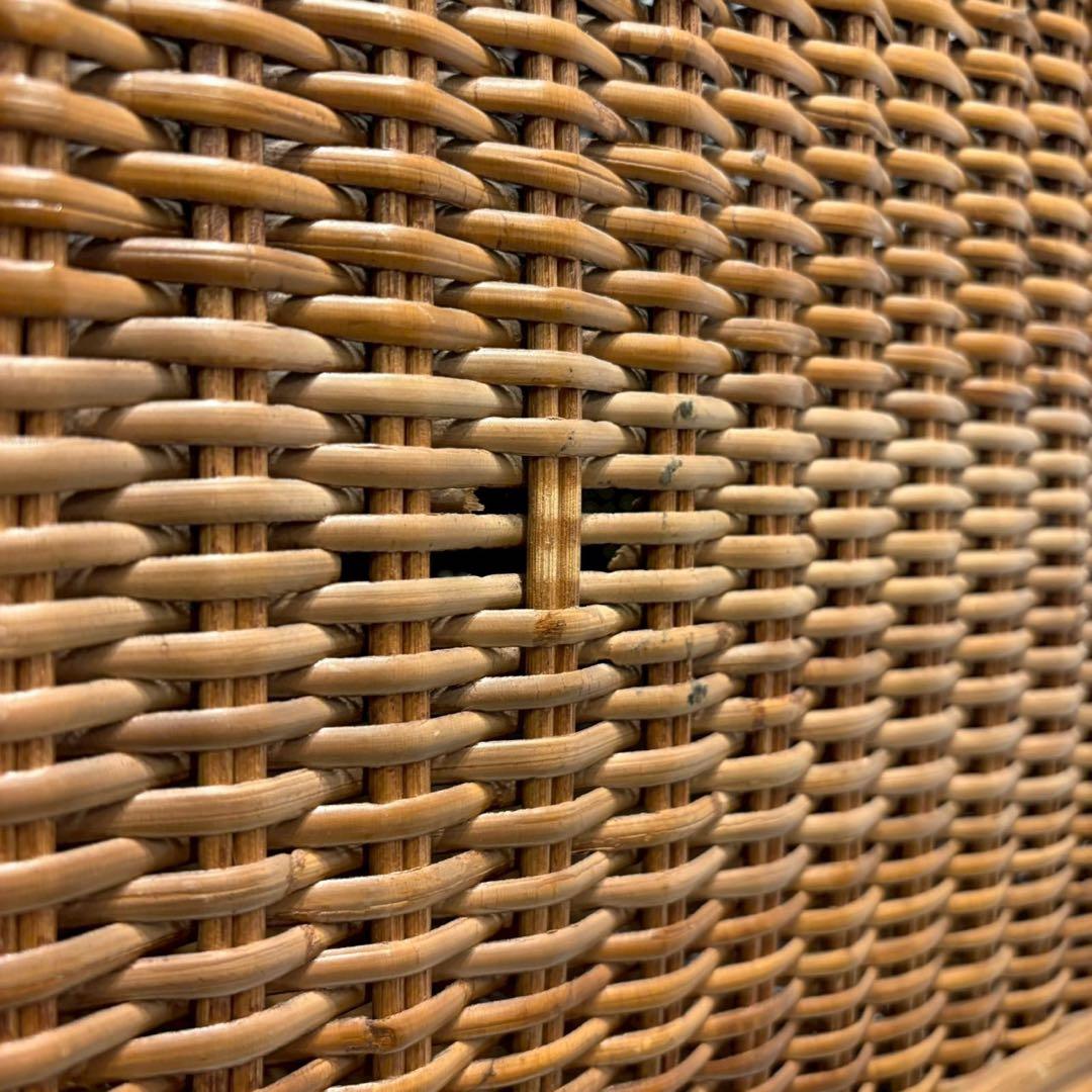 ラタン　ビンテージ　ランドリーラック