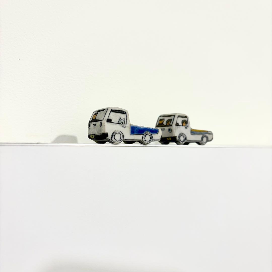 岡村友太郎 トモタロウ 苔トラ トラックのみ 2台セット アート オブジェ