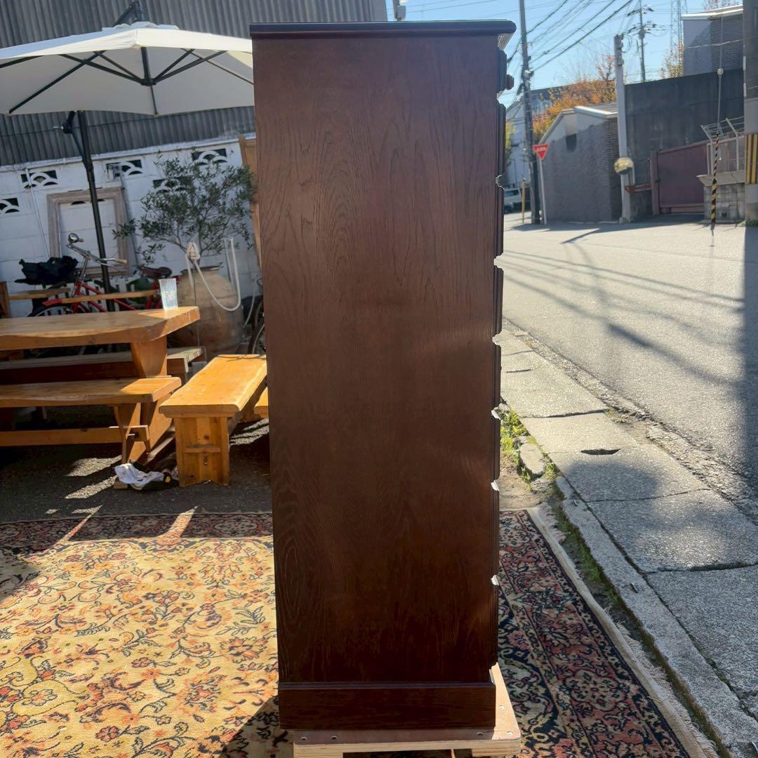 越後民芸家具 ナラ材 ハイチェスト ヨーロピアンスタイル