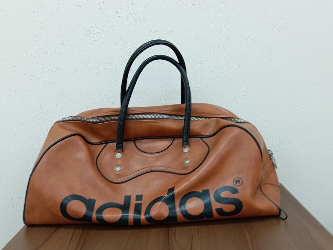希少 ヴィンテージ adidas アディダス ボストンバッグ レザー カバン 鞄