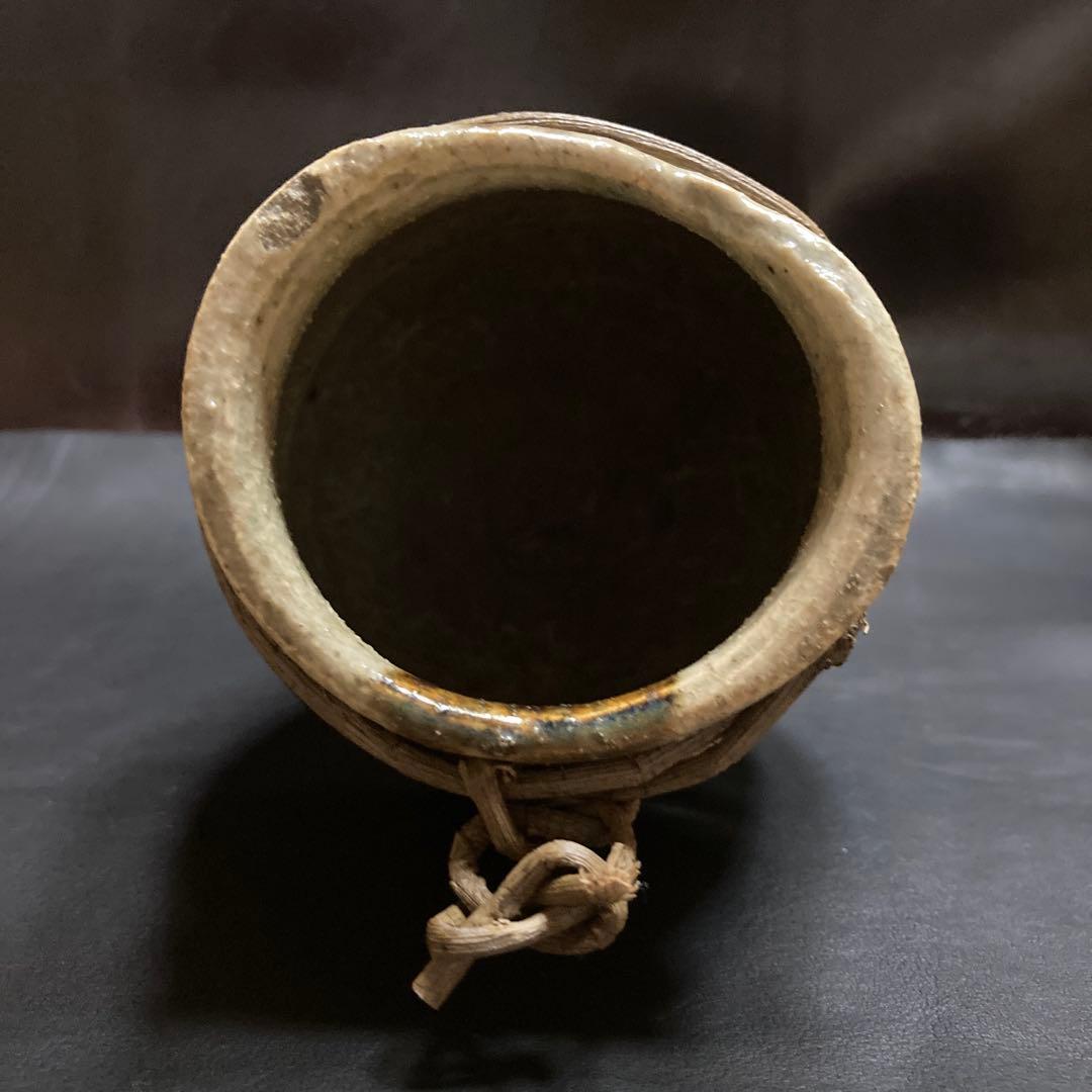 川喜田半泥子「灰志野花入」高￼13.5胴10高台6cm￼昭和12年植木武郎氏