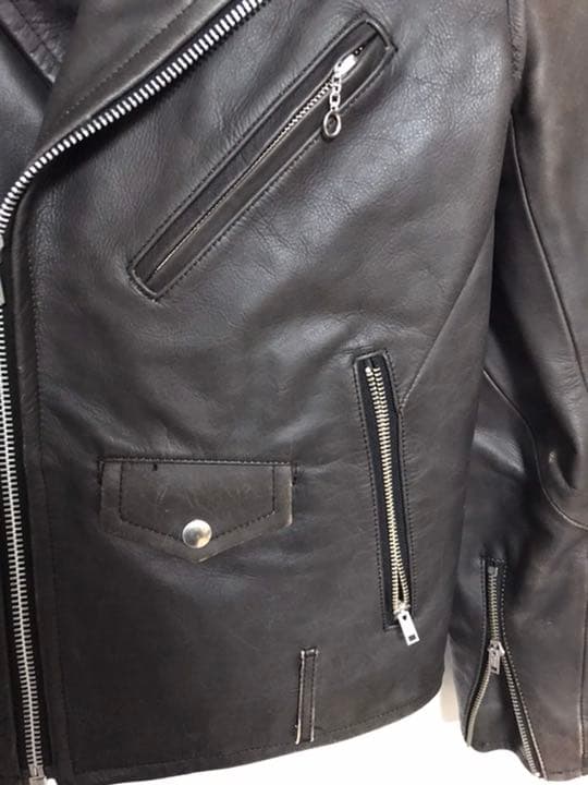 ダブル ライダース ジャケット レザー アメリカンラグシー 革ジャンの