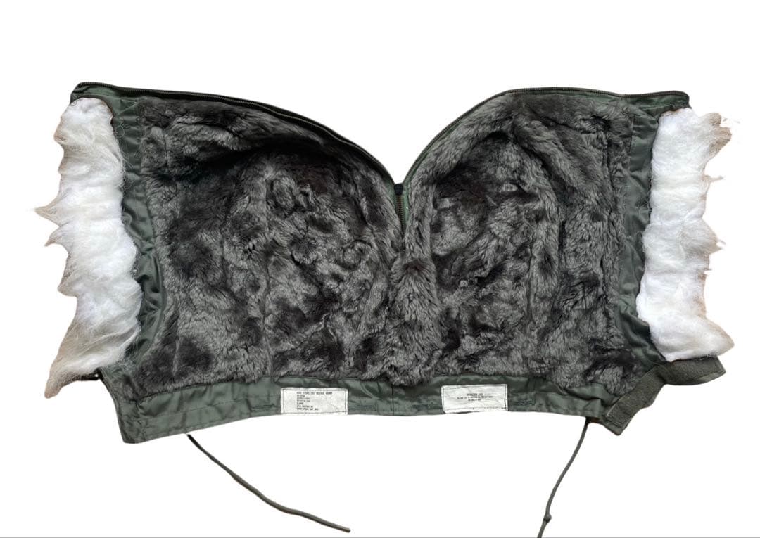 米軍空軍本物cwu45pフライトジャケット用フード1987年官給品XLサイズ