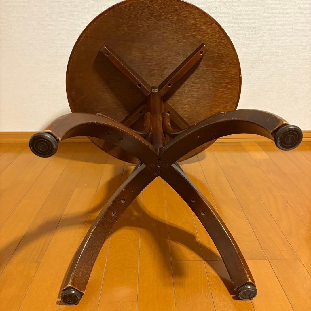 秋田木工 カフェテーブル ダイニングテーブル 丸テーブル アンティーク 北欧