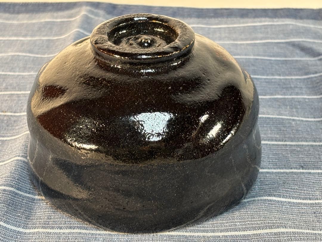 茶道具　黒楽　窯変 紅斑 　抹茶碗