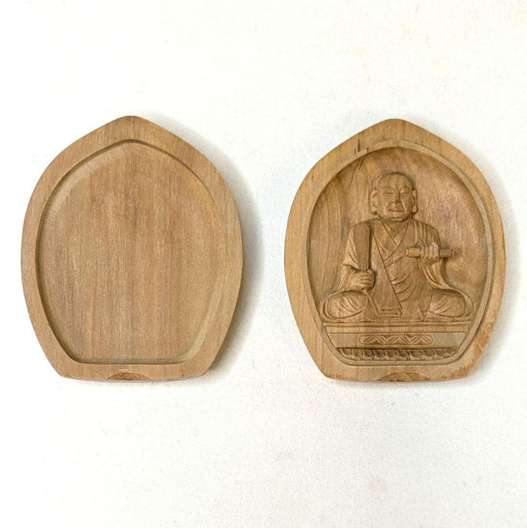 フォロー割・新品】 香合仏 日蓮上人 白檀 仏龕 懐中仏 日蓮 お守り