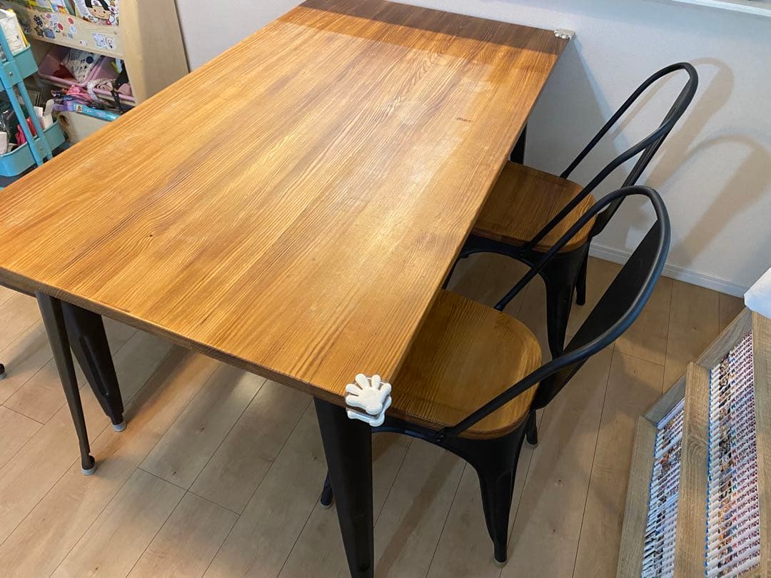 【引取限定】LOWYA ダイニングテーブル ベンチ/チェアセット 定価4.8万