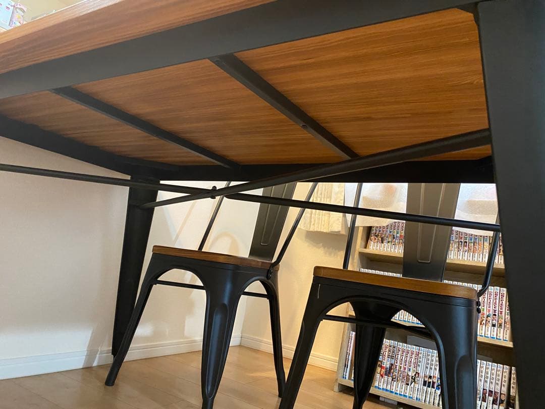 【引取限定】LOWYA ダイニングテーブル ベンチ/チェアセット 定価4.8万