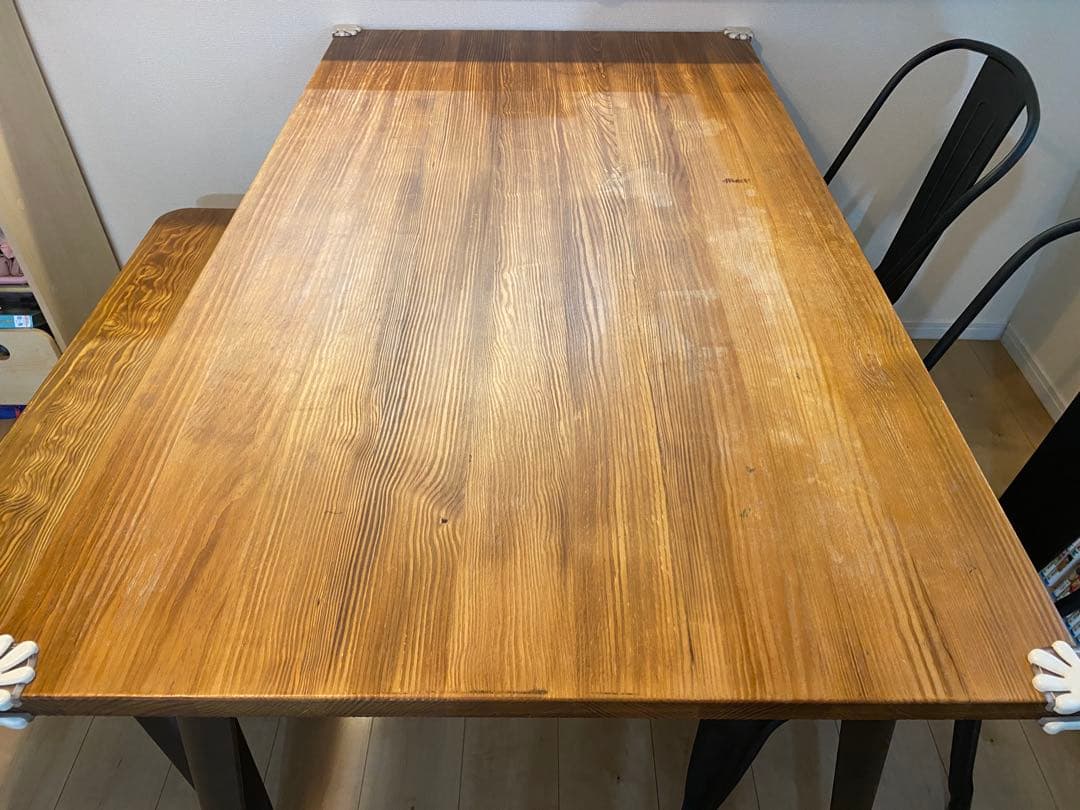 【引取限定】LOWYA ダイニングテーブル ベンチ/チェアセット 定価4.8万