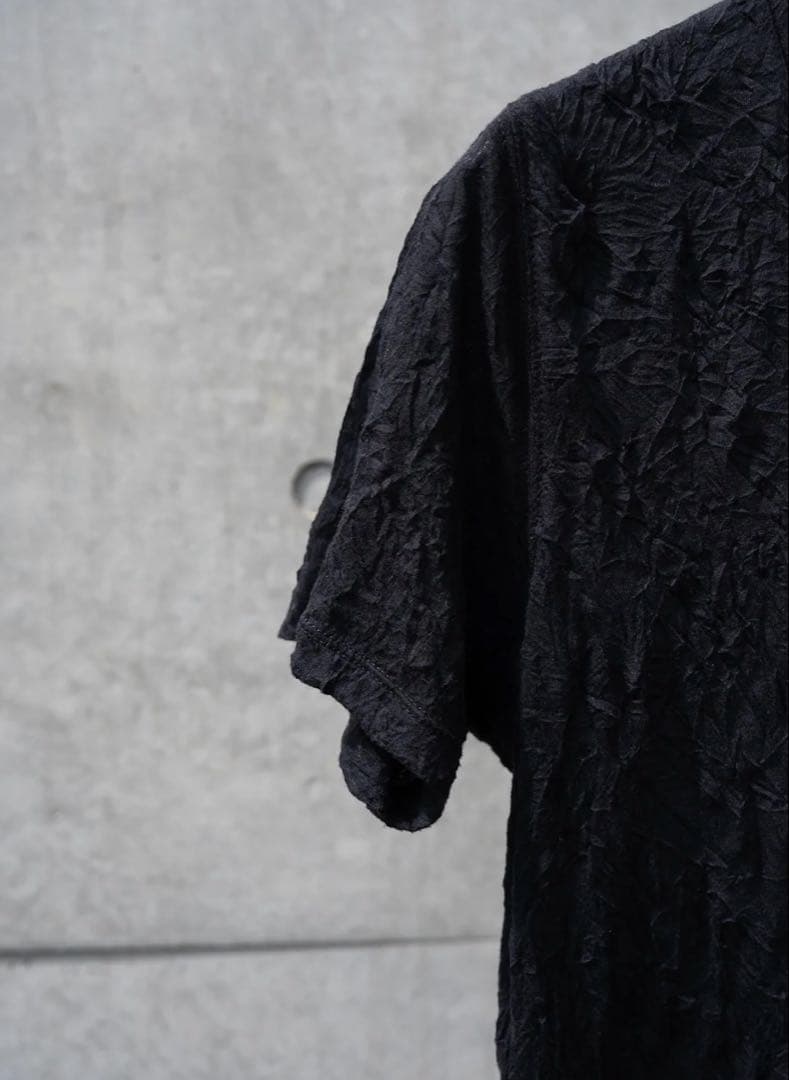 Craft Fabric Layered U-neck T-shirt 1 黒