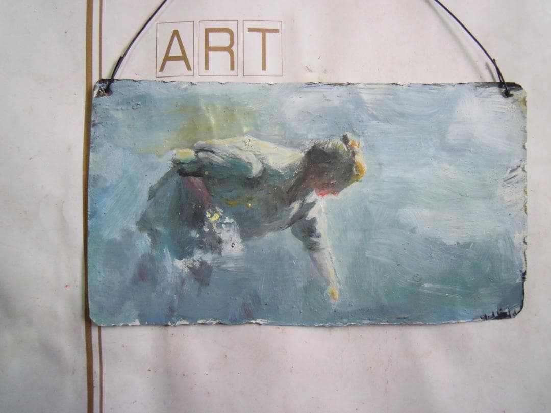 丸山妙子 油彩画油絵SMサイズ1986 ボタン価格交渉可❗️