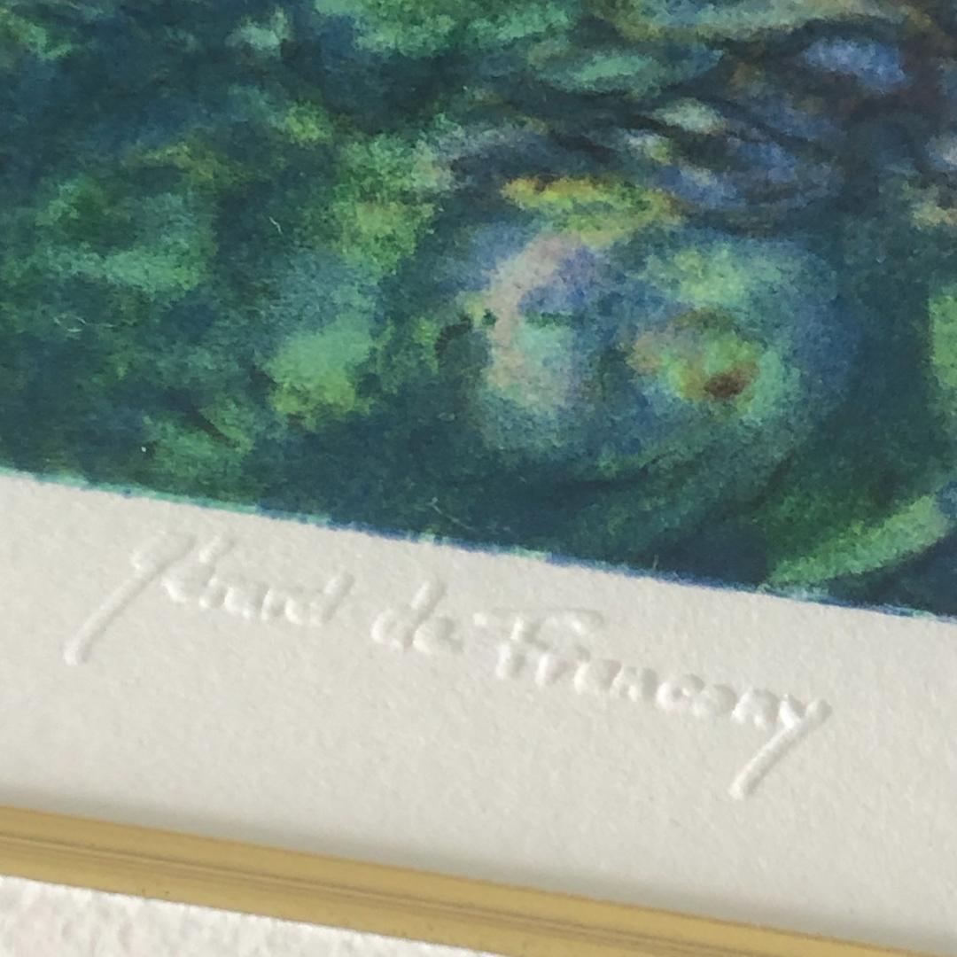 クロード・モネ 睡蓮 リトグラフ 版画【新品】500部限定 ジクレー 額装