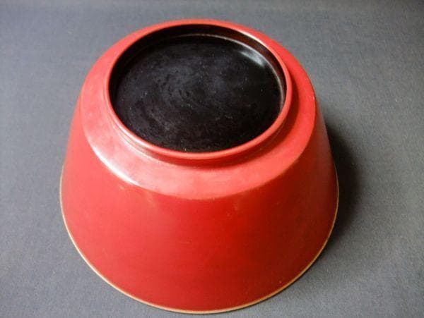 菓子器 取り皿 鶴 天然木 本漆器 明治期 時代物 骨董