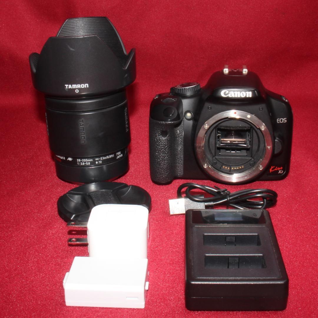 ❤️スマホに転送セット付き❤️Canon Kiss X2 中望遠レンズセット