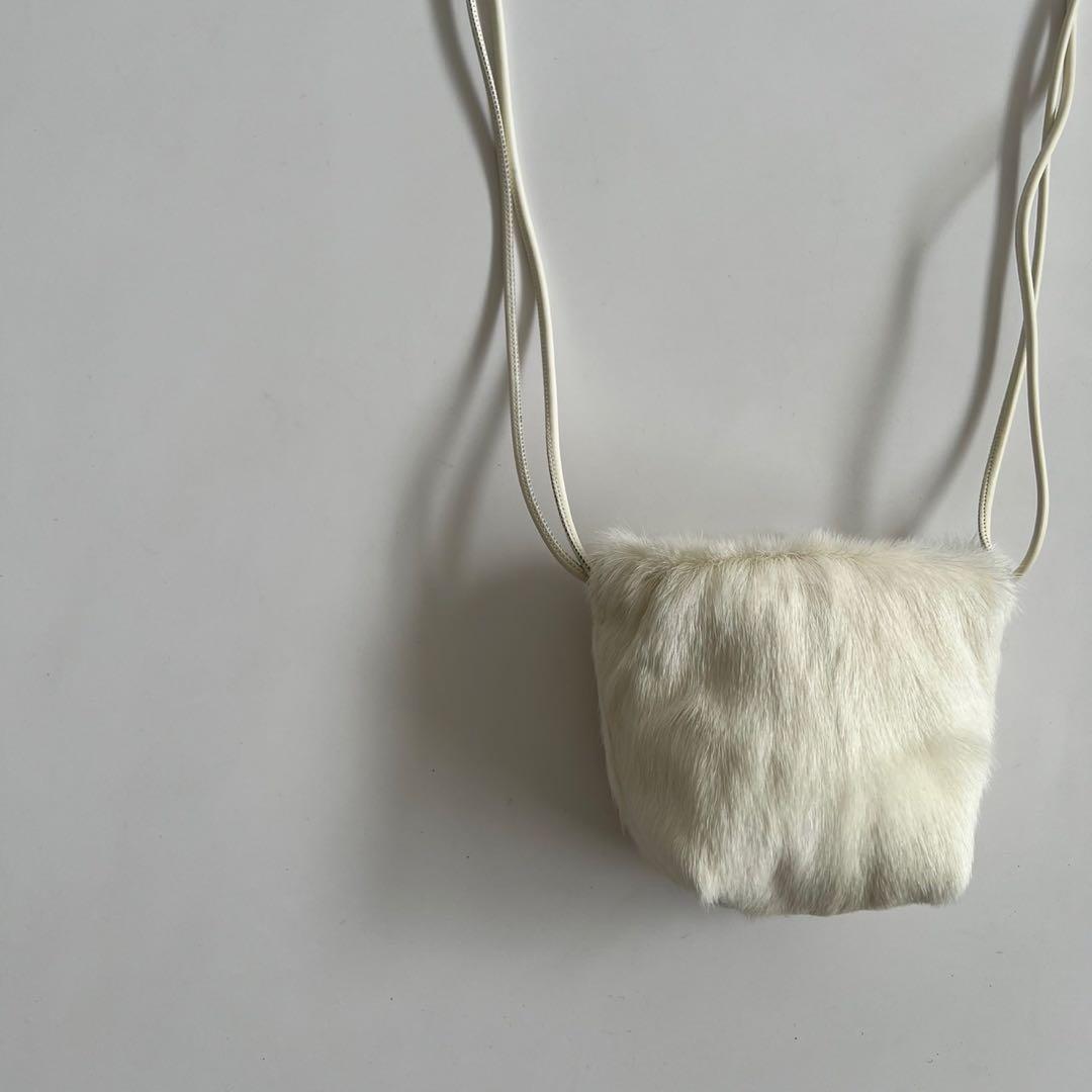 新品 JIL SANDER FUR MINI SHOULDER BAG