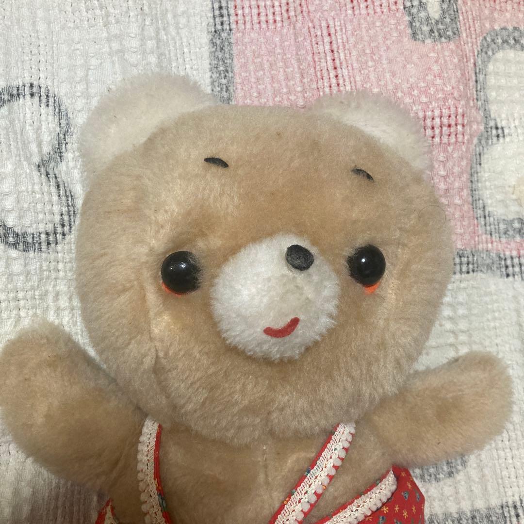 昭和レトロ　ぬいぐるみの三英　クマ　ぬいぐるみ　中古品
