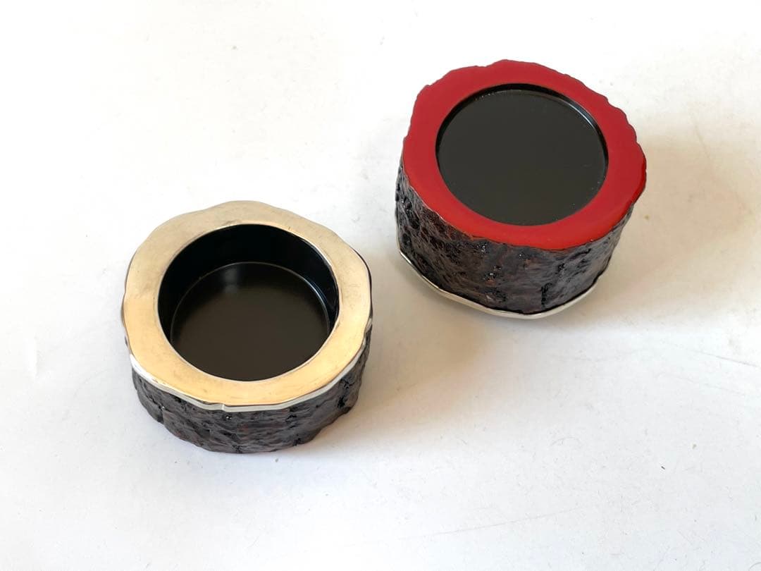 塗師　中村宗悦　玄々斎好写　筆柿香合　共箱　柿香合　茶道具