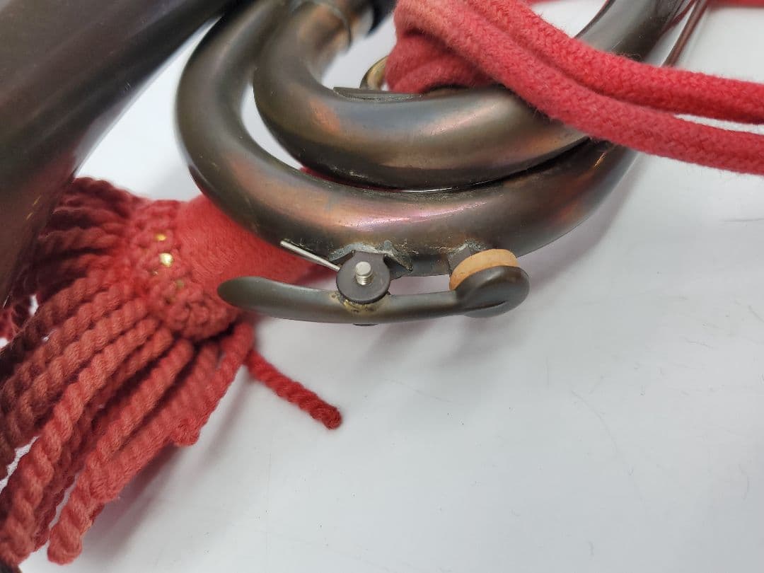 下倉楽器 海上自衛隊 信号ラッパ MSDF 海軍マーク刻印有 ラッパ/二つ巻