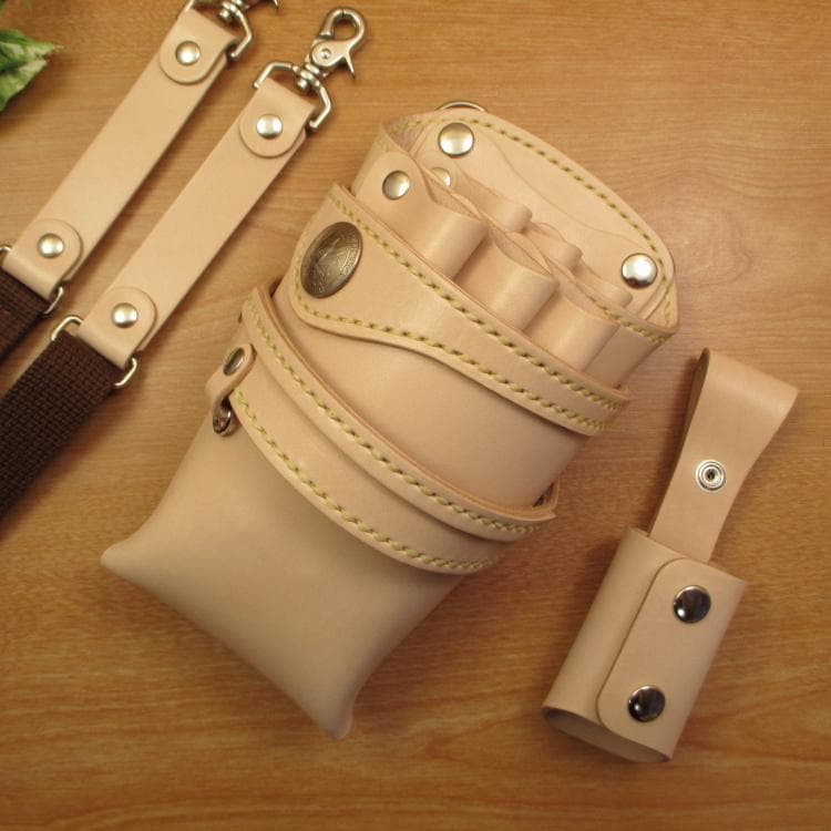 特別価格　ヌメ革ナチュラル　６丁　 ブラシケースセット　SCBC-325/NA1