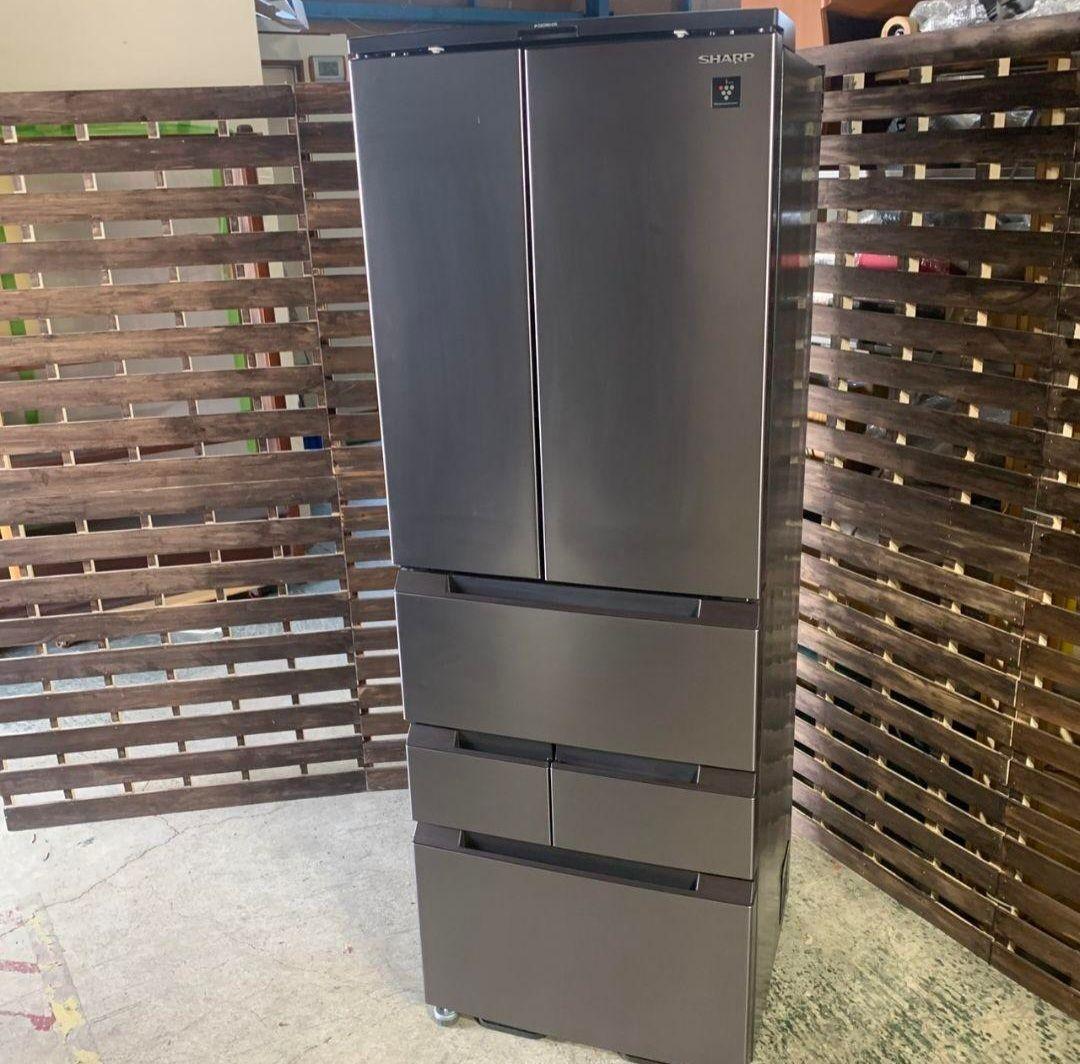 H932R\" SHARP 457L 6ドア 冷蔵庫 SJ-MF46J-H