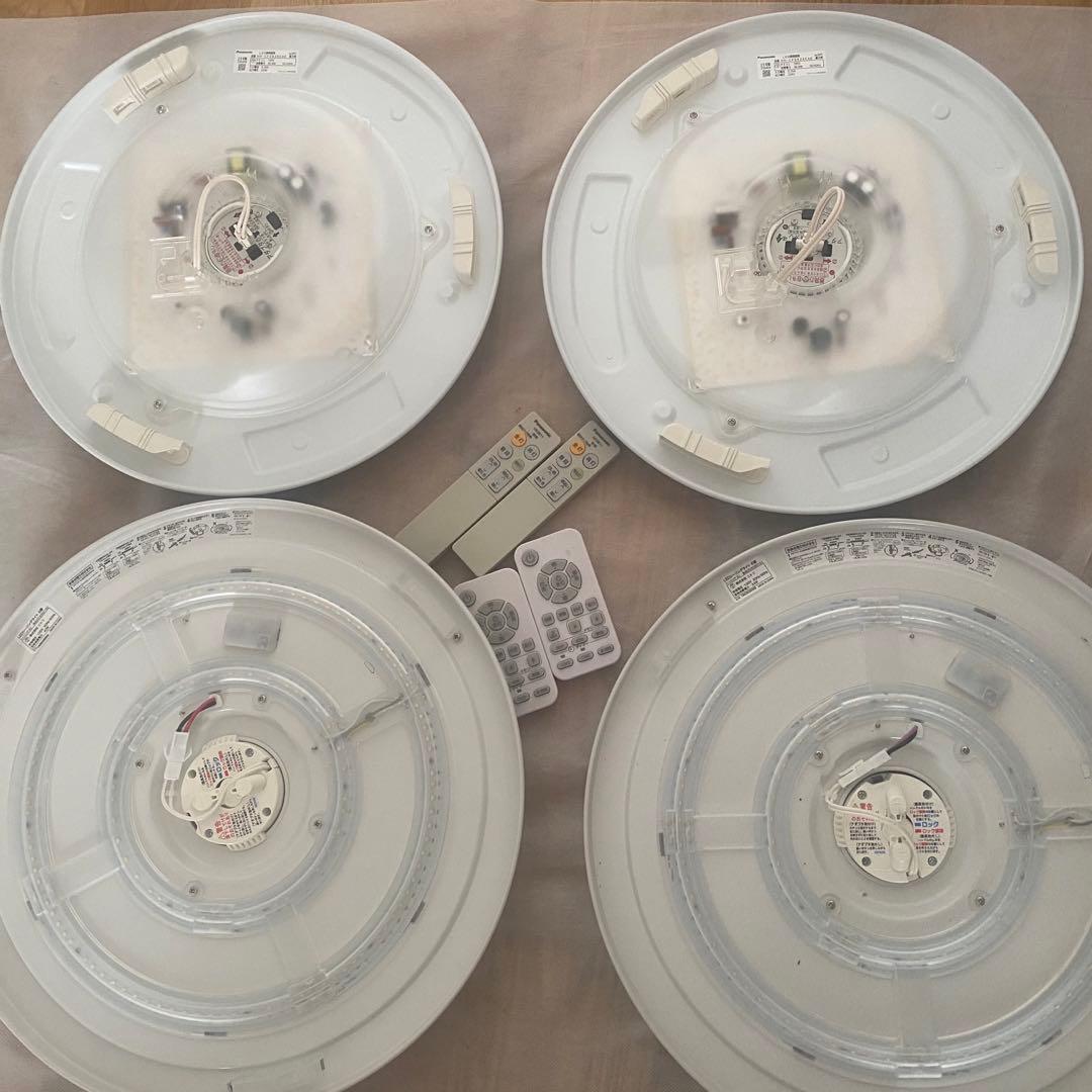 LEDシーリングライト　天井照明　4個セット リモコン付き