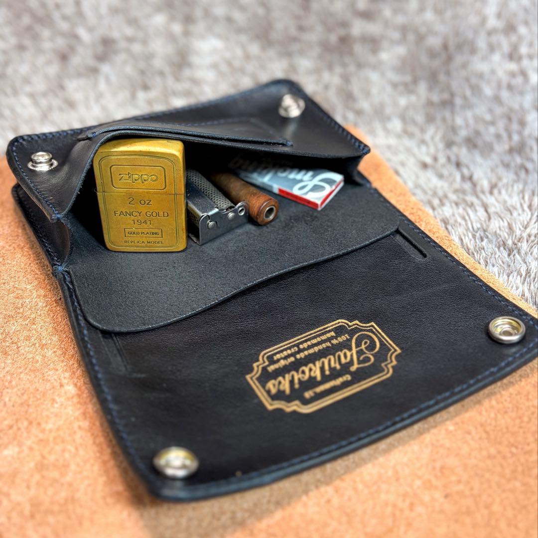 ◎スムース革シャグポーチ.柔らかい二つ折り◎