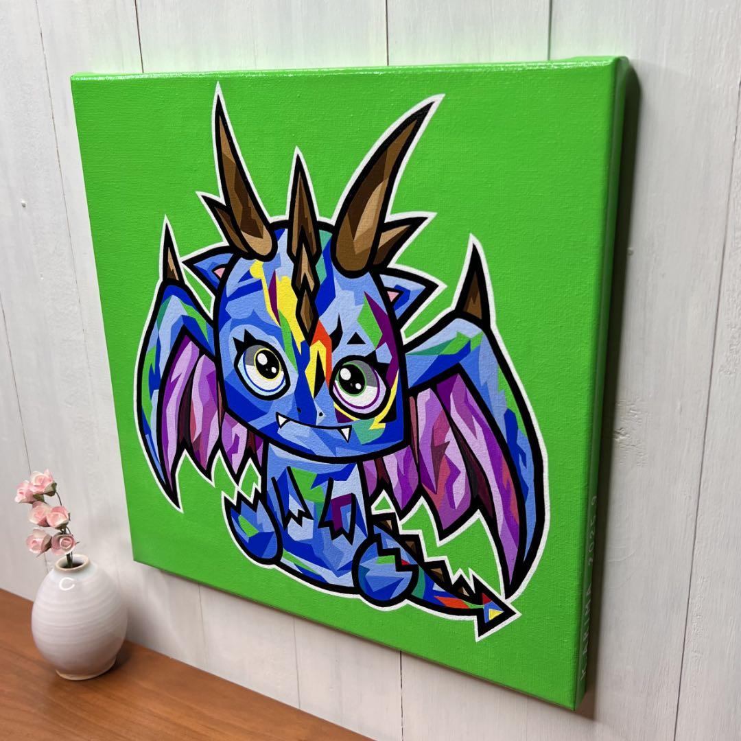 「背中の翼」｜絵画 原画 動物画 ドラゴン イラスト ドローイング