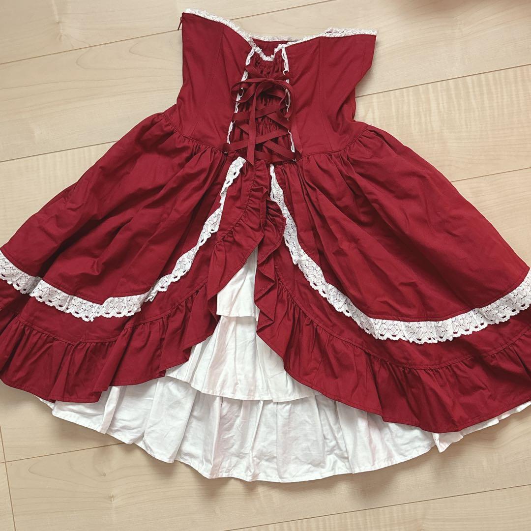 こ*は様 アリパイ ロザリープリンセス エンジ コルセット スカート バッスル