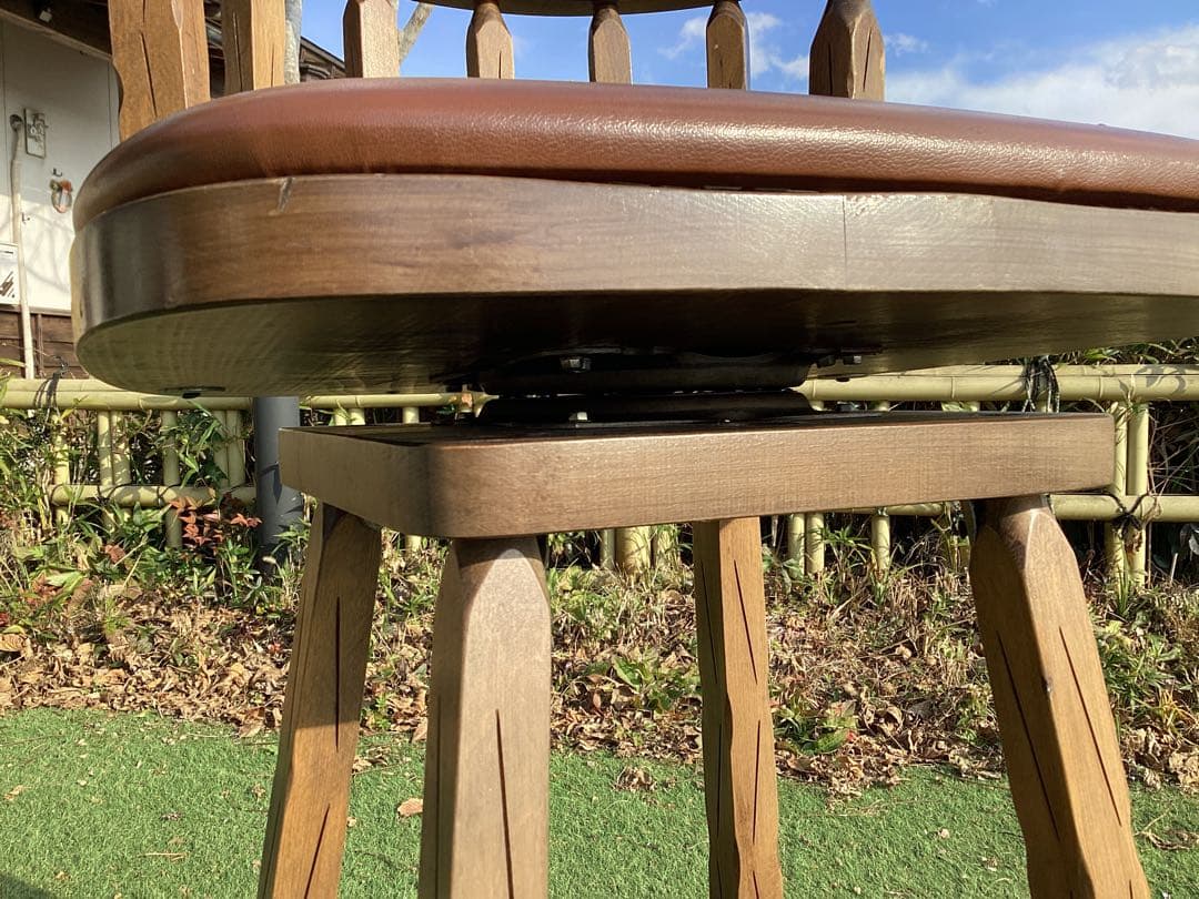 [さのちゃん] ビンテージ木製スツール カウンターチェア