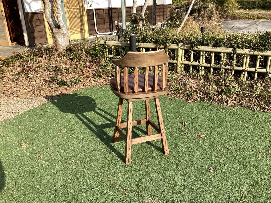 [さのちゃん] ビンテージ木製スツール カウンターチェア