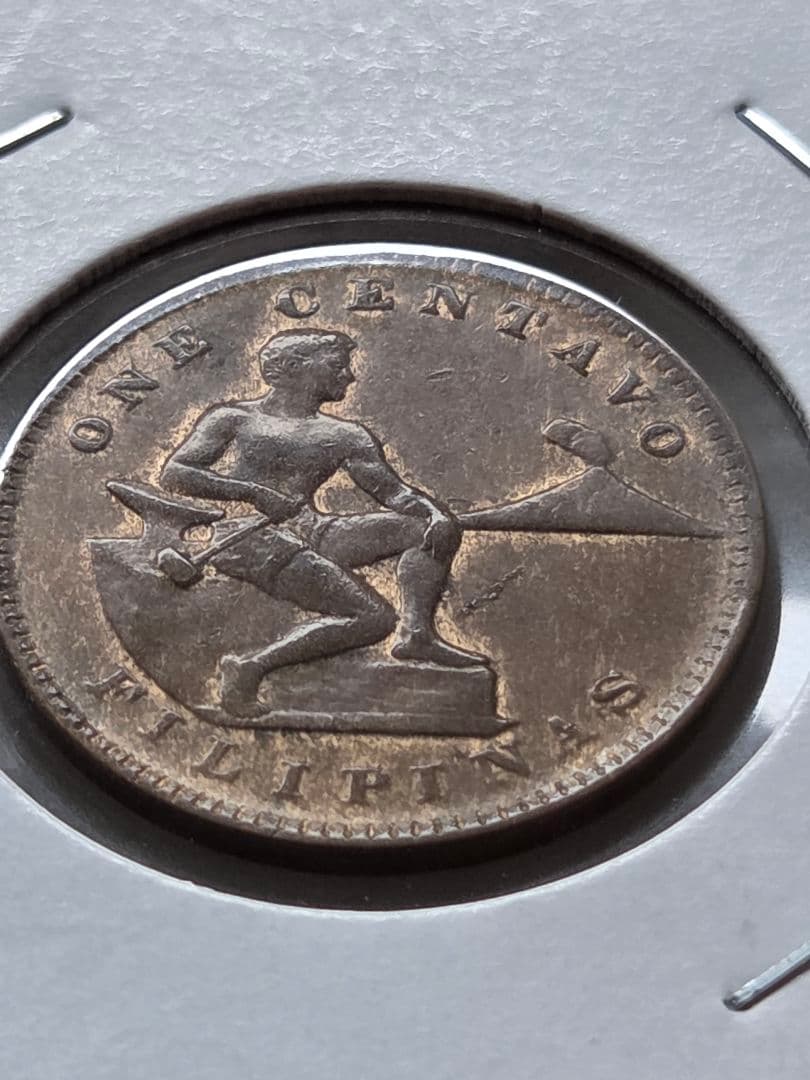 稀少 フィリピン共和国 アメリカ統治下 1 センタボ青銅貨 1920 S 貴重