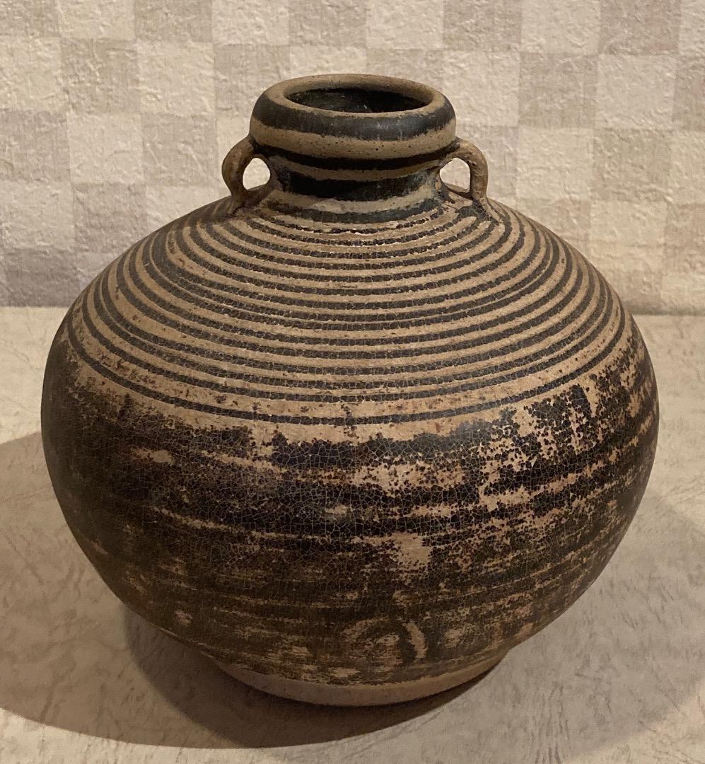 骨董　タイ　古都　スワンカクローク窯の耳付き、花瓶 骨董 タイ 古都 スワンカクローク窯の耳付き、花瓶｜骨董 タイ 古都 スワン