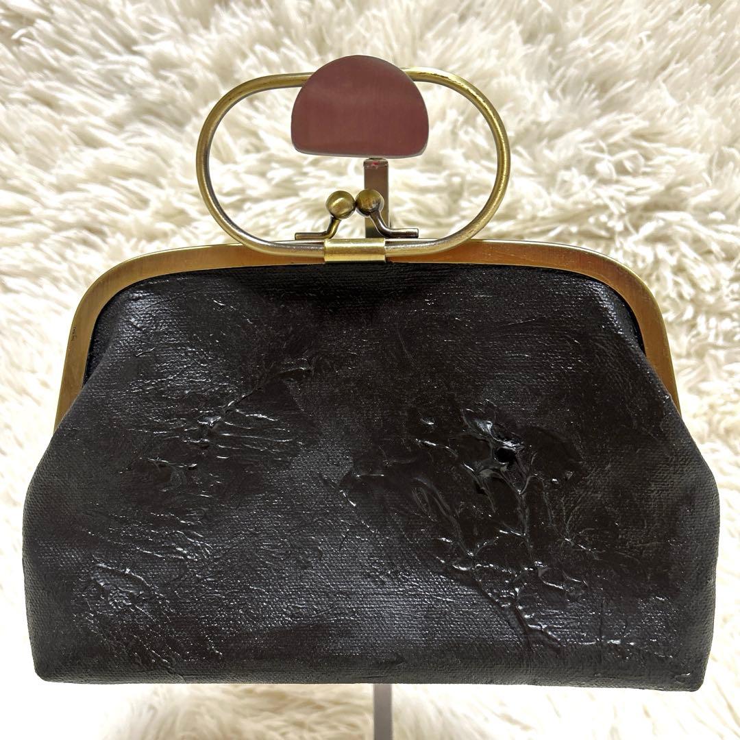 【fucica フシカ】がま口　GAMA KUROBENI 黒