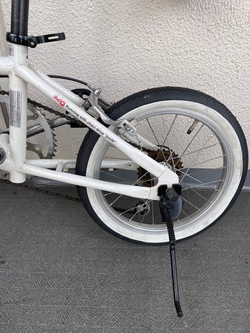希少 CHARI-Q チョロQ 折りたたみ自転車 ホワイト　チャリQ ミニチャリ