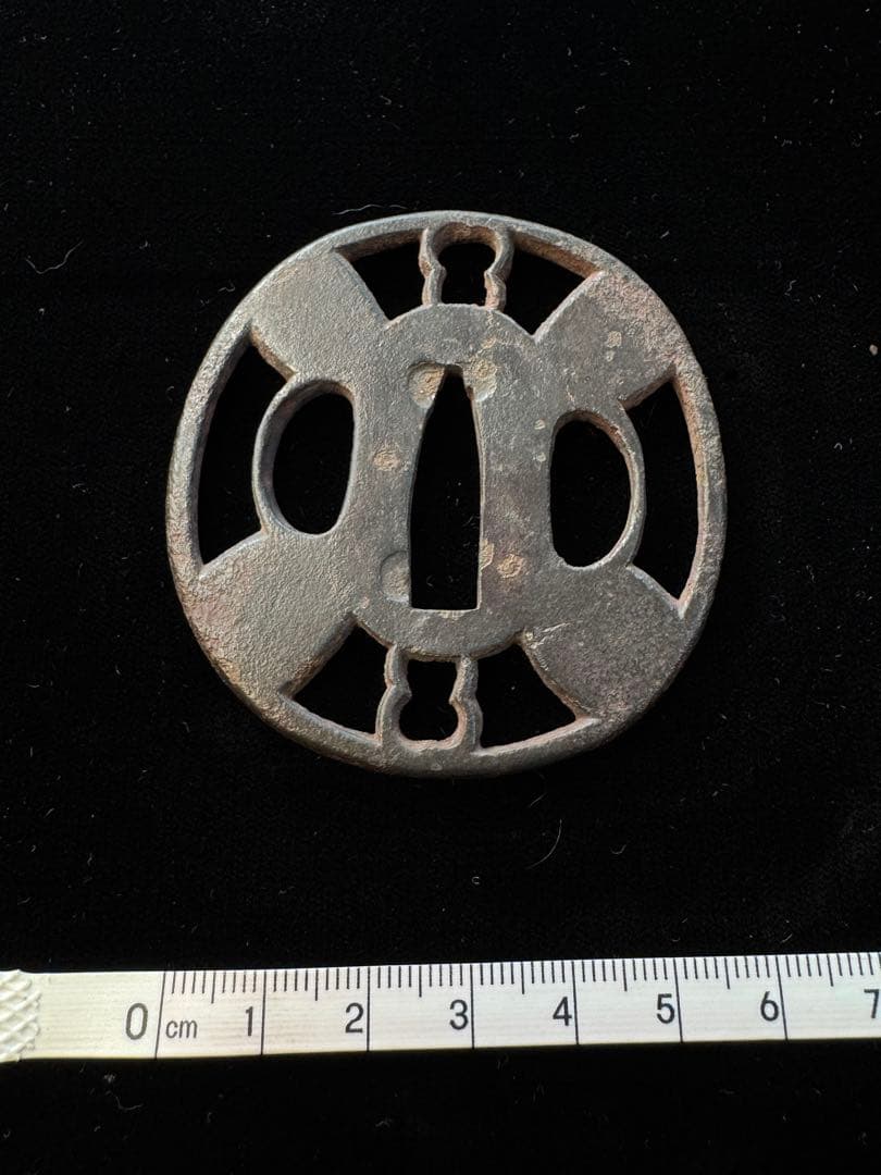 無銘 鉄地透かし鐔 瓢箪図 鍔 拵 日本刀 刀装具 骨董 古美術 江戸時代