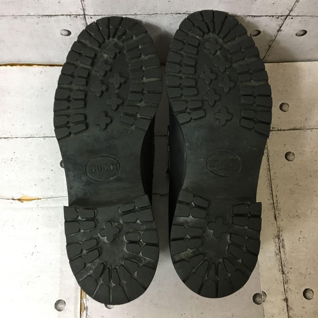 美品　GOCCI グッチホースビットモカシン　ブラック42E 27.0cm