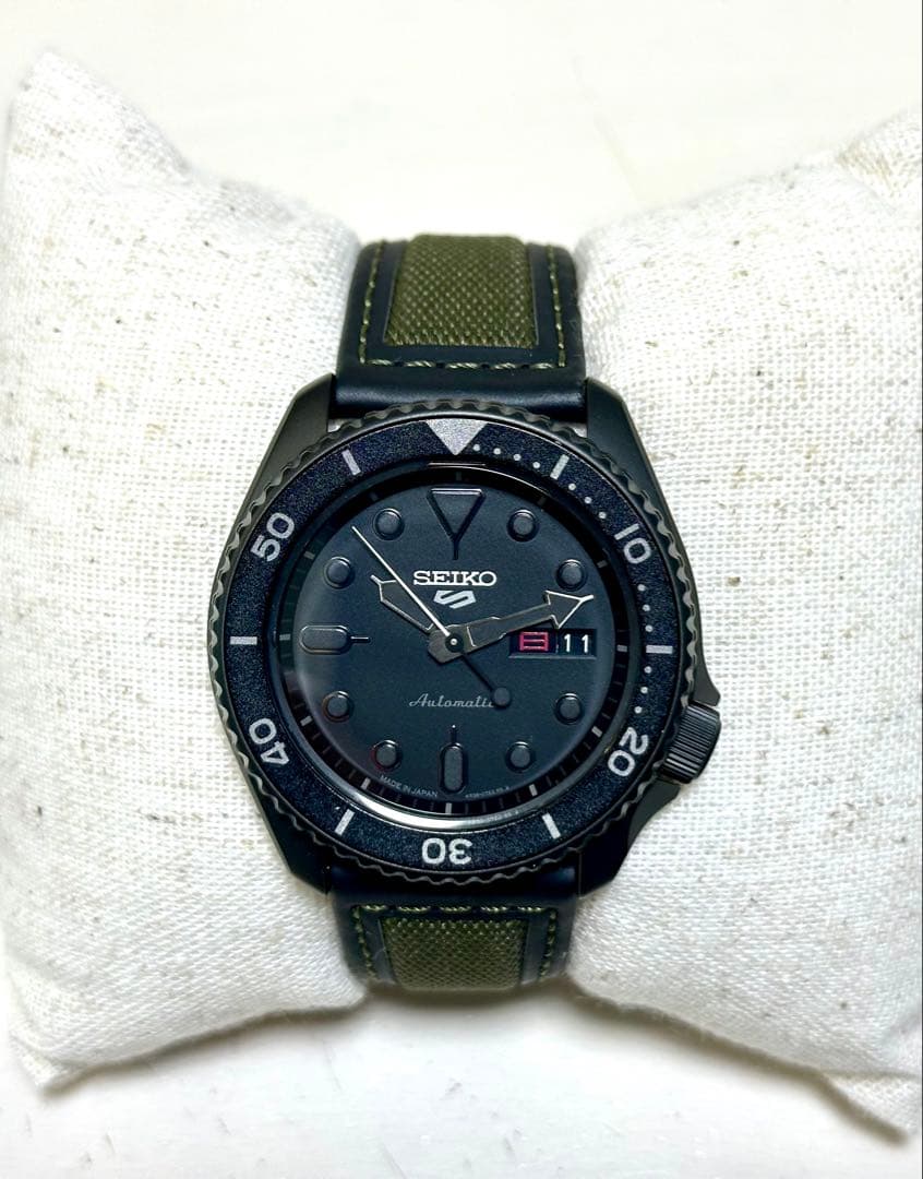 SEIKO SBSA025 自動巻き　腕時計 セイコー5 限定ベルト　ストリート