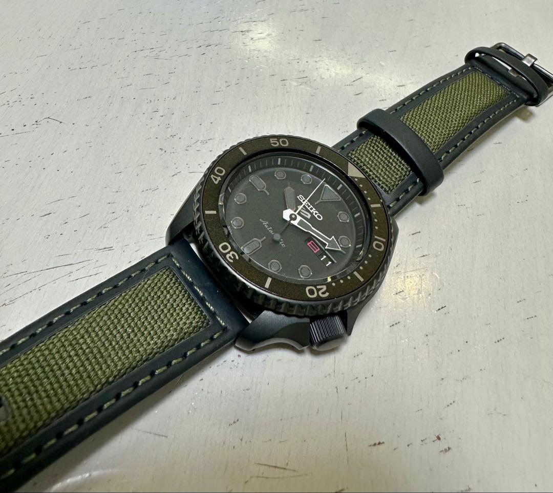 SEIKO SBSA025 自動巻き　腕時計 セイコー5 限定ベルト　ストリート