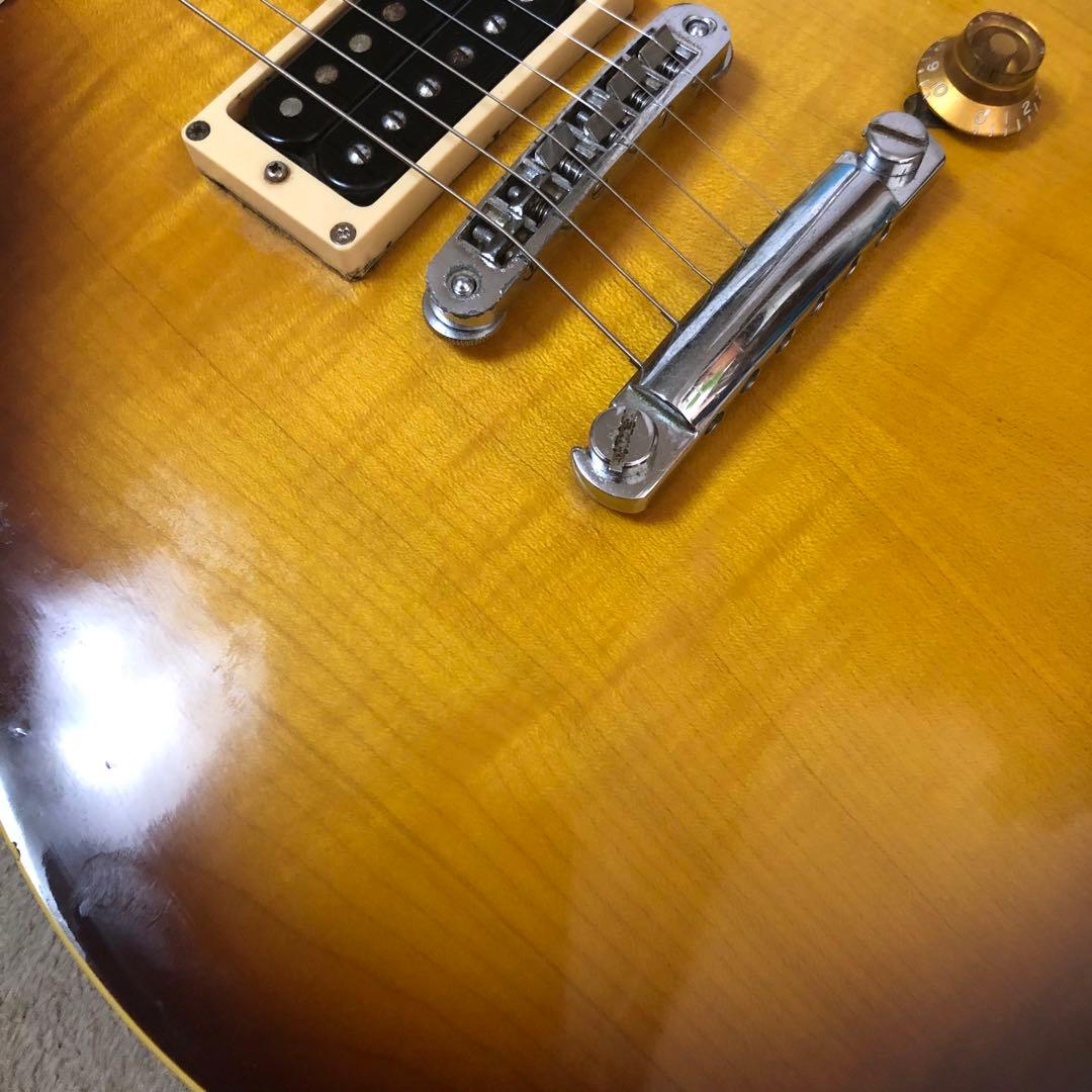 薄ボディ PRS風 セットネック ストラト ST 黒 エレキギター トレモロ