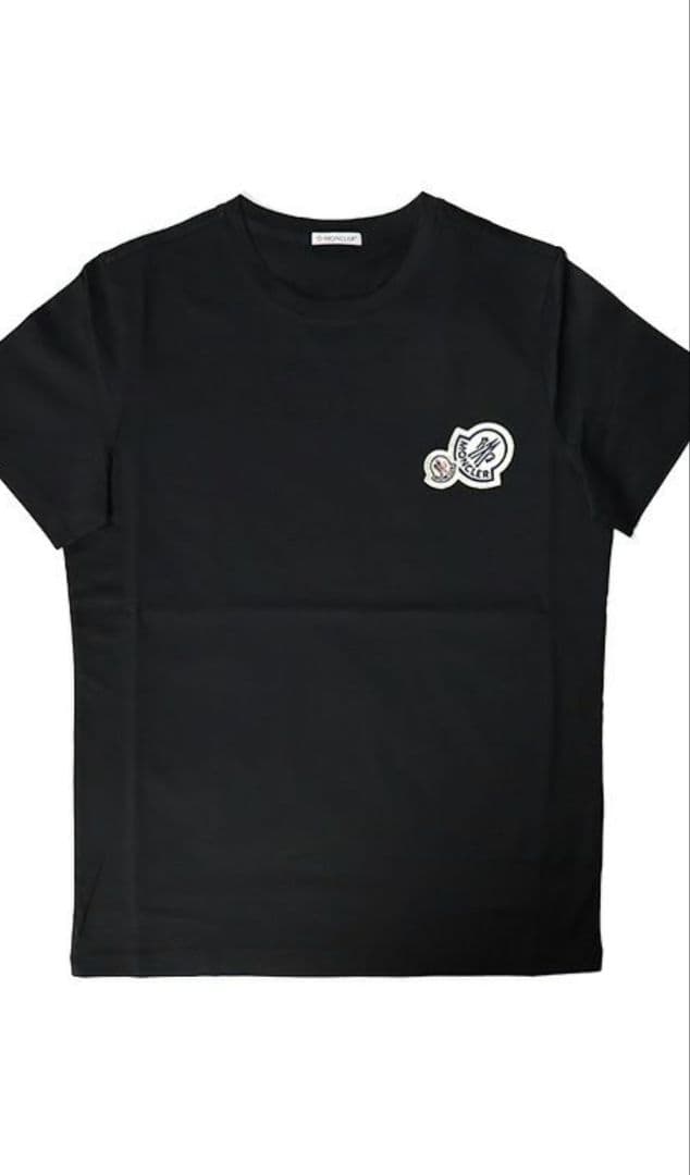 MONCLER ブラック Tシャツ パッチ付き