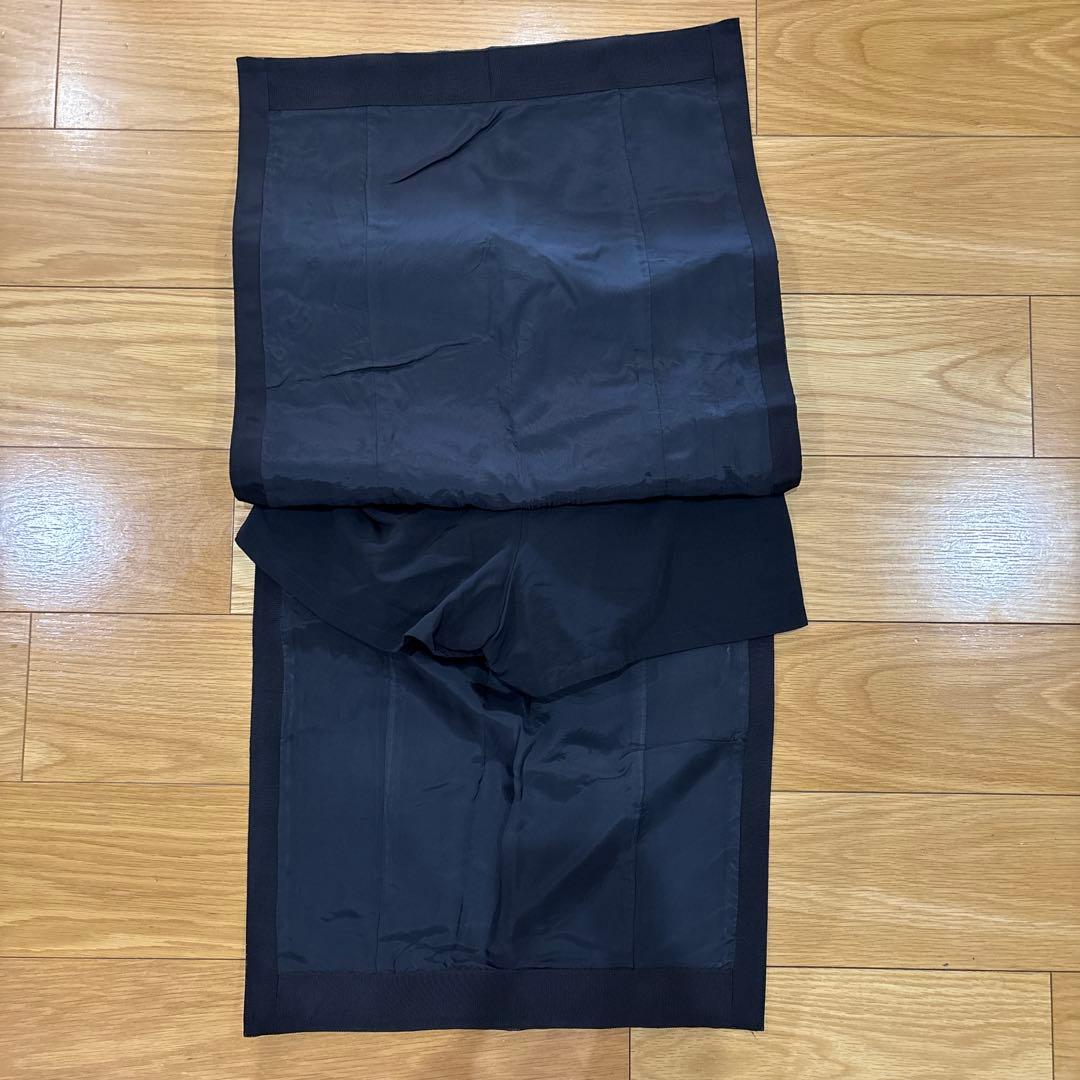 サカイ Sacai コーティングウール スリット パテント スカート ブラック