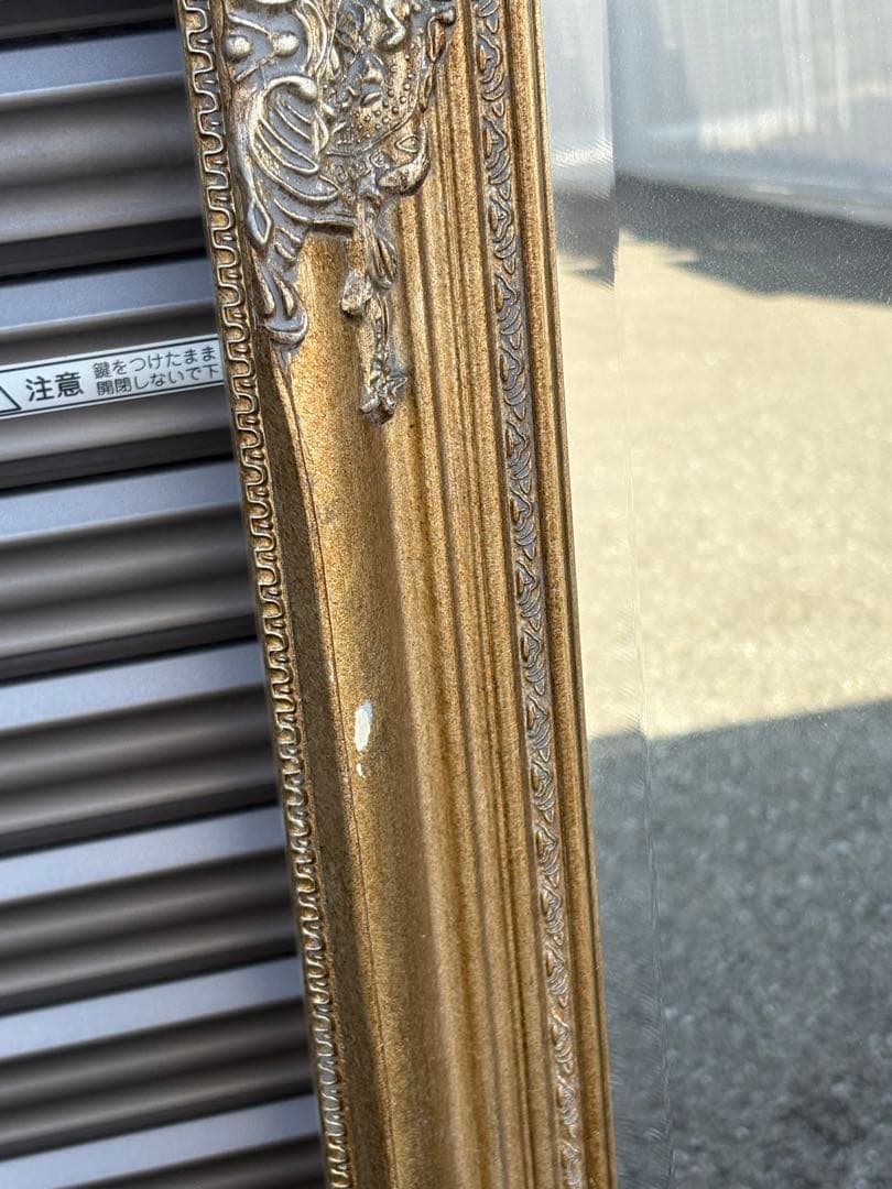 直接引取り限定】アンティーク調 スタンドミラー 姿見 壁掛け 鏡