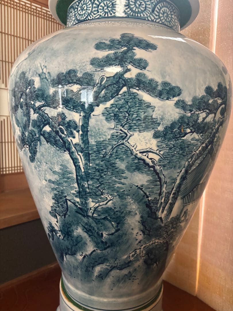 有田焼金龍窯博山作‼️】山水飾壷沈香壺大壷骨董品 飾壺 置物 古美術品