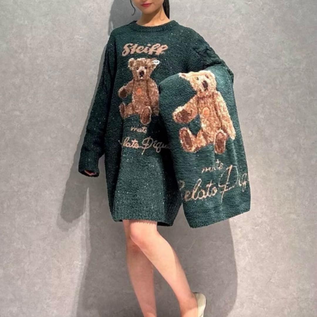 【新品】ジェラートピケ✖️シュタイフ 「Steiff」ルームウエア ワンピース