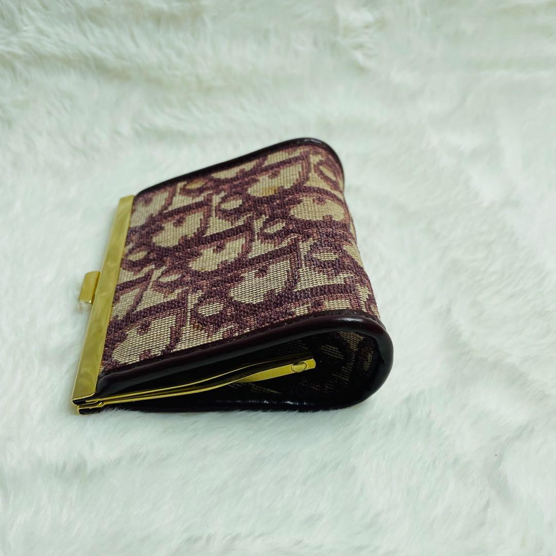 美品　箱付Dior トロッター ケース がま口　ボルドー　おしゃれ　希少