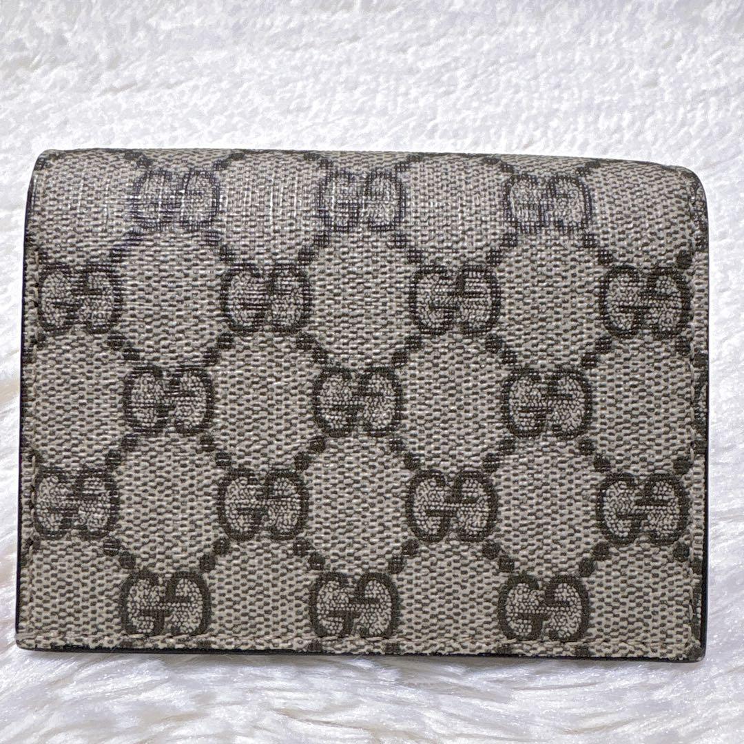 ♡ストーン完備♡GUCCI 二つ折り財布 チェリー GG柄 さくらんぼ ロゴ