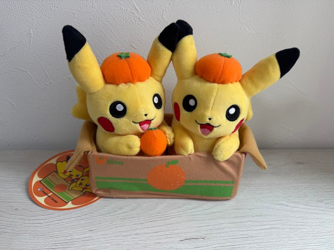ペアピカチュウとえひめみかん ぬいぐるみ 愛媛みかん えひめみかん