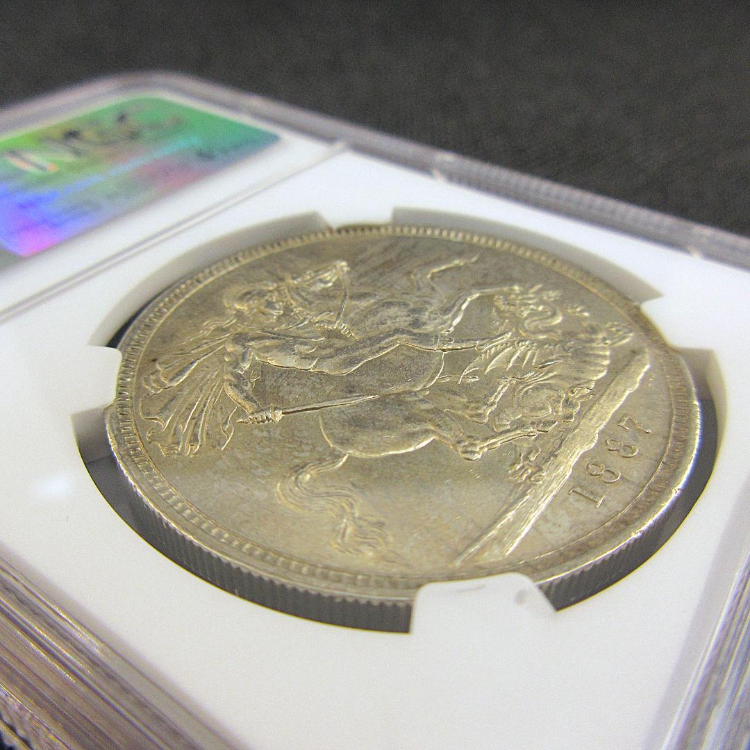 1887 イギリス クラウン 銀貨 ゴールデンジュビリー NGC コイン - メルカリ